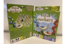 72 X BRAND NEW BOXED SNAKES AND LADDERS TRAVEL GAMES