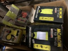 26 PIECE MIXED HI VIZ SAFETY LOT INCLUDING WAISTCOATS, TOPS, RUCKSACK COVERS, ETC