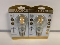 40 x NEW SEALED LUCECO LED LIGHTBULBS. 7.5W=60W. 800 LIMEN. B22 BAYONET CAP FITTING