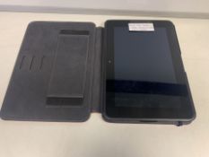 KINDLE FIRE TABLET, 32GB STORAGE, 8 INCH SCREEN WITH CASE AND CHARGER (839/19)