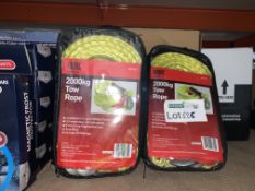 22 X BRAND NEW AUTOCARE 2000KG TOW ROPES