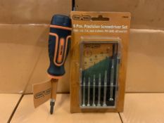 12 X BRAND NEW STAG TOOLS 6 IN 1 SCREDRIVER SETS AND 8 X BRAND NEW STAG TOOLS 6 PIECE PRECISION