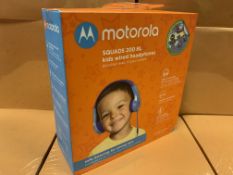 5 X BRAND NEW MOTOROLA SQUADS 200 PK KIDS WIRED HEADPHONES