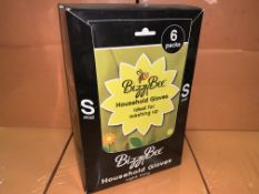 15 X BRAND NEW PACKS OF 6 BIZZY BEE HOUSEHOLD GLOVES