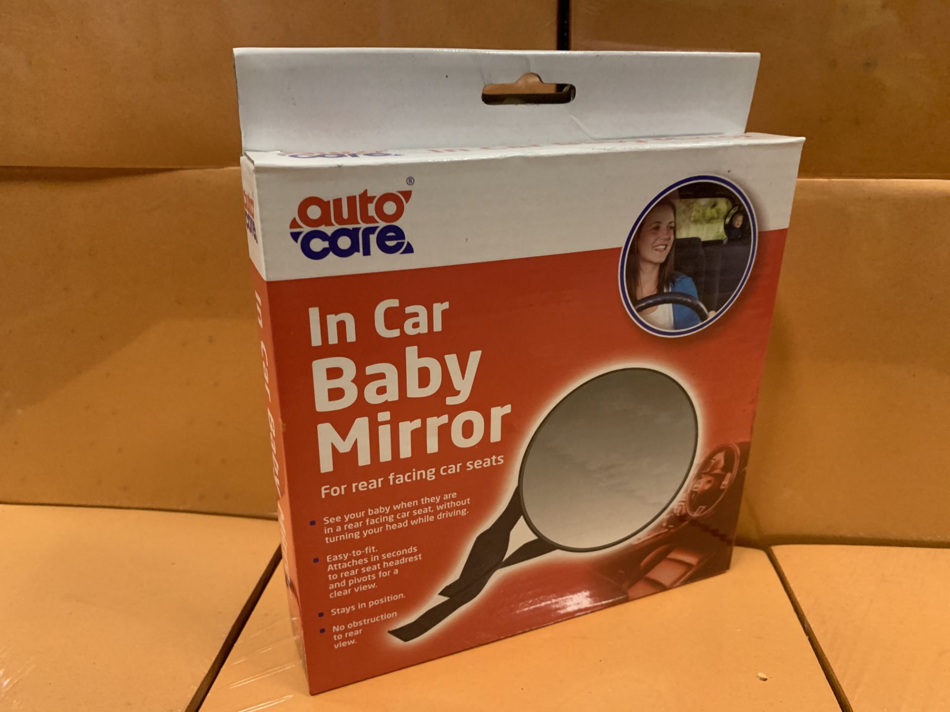 72 X BRAND NEW AUTOCARE IN CAR BABY MIRRORS IN 2 BOXES