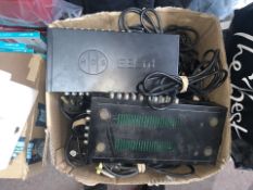 BOX OF VARIOUS AMPS (ALL POWER ON) (843/19)