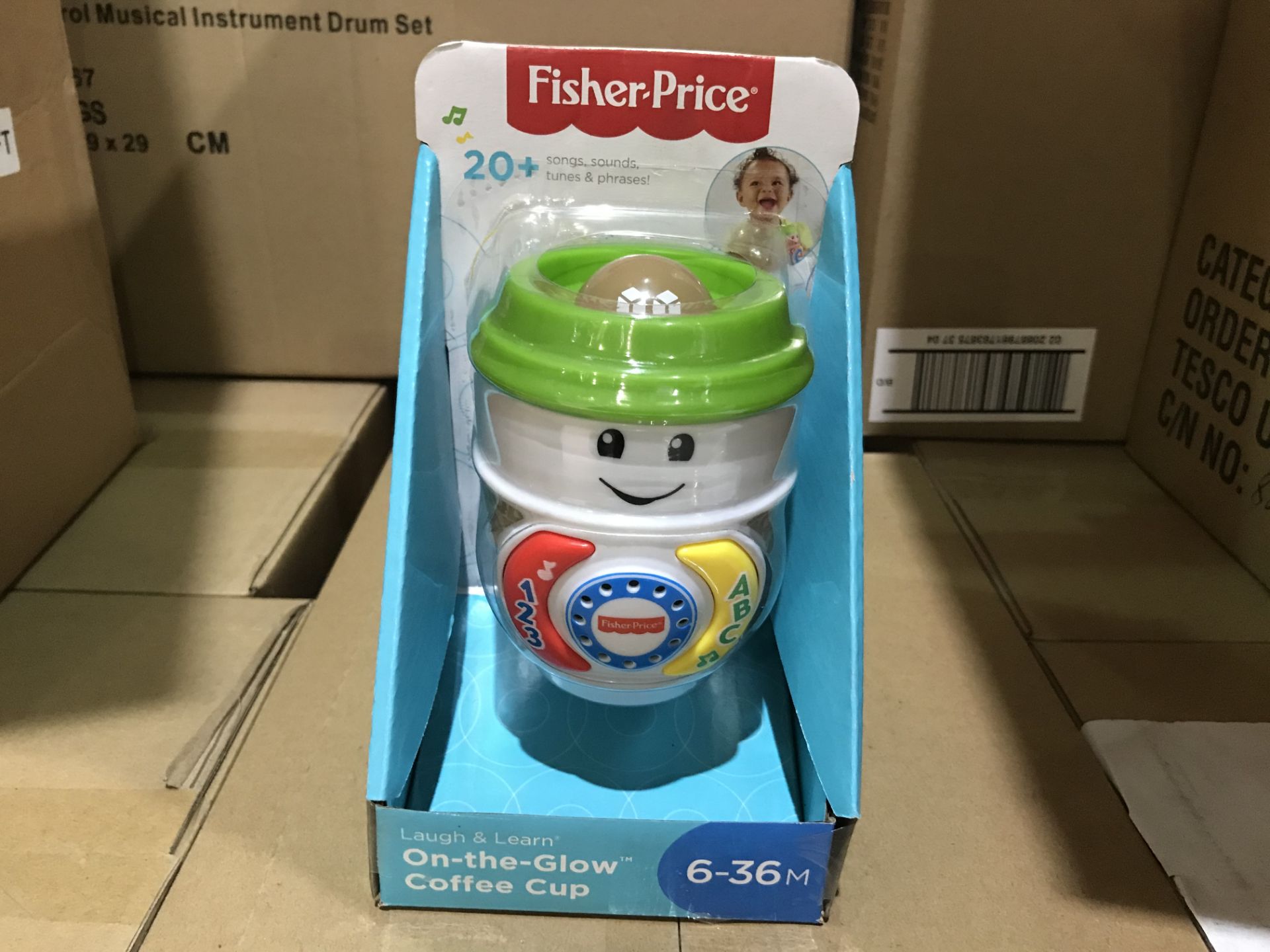 16 x NEW FISHER PRICE LAUGH & LEARN ON THE GLOW COFFEE CUPS