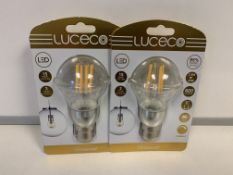 40 x NEW SEALED LUCECO LED LIGHTBULBS. 7.5W=60W. 800 LIMEN. B22 BAYONET CAP FITTING