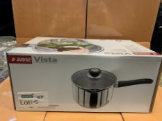 3 X BRAND NEW BOXED JUDGE VISTA 20XM SAUCEPANS IN 1 BOX