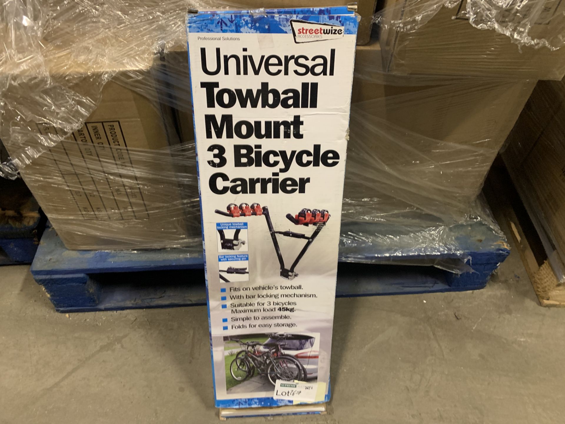 2 X BRAND NEW STREETWIZE UNIVERSA; TOWBALL MOUNT 3 BICYCLE CARRIERS