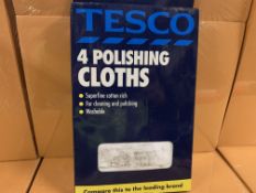 65 x NEW PACKS OF 4 TESCO POLISHING CLOTHS