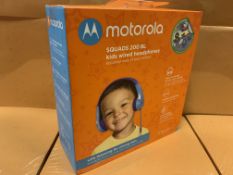 5 X BRAND NEW MOTOROLA SQUADS 200 PK KIDS WIRED HEADPHONES