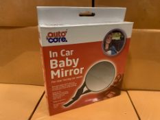 72 X BRAND NEW AUTOCARE IN CAR BABY MIRRORS IN 2 BOXES