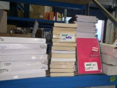 LOT CONTAINING MOPPING FRAMES, NOTEBOOKS, COLLINS EASY LEARNING GRAMMAR AND PUNCTUATION BOOKS, ETC