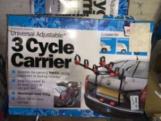 2 X BRAND NEW UNIVERSAL ADJUSTABLE 3 CYCLE CARRIER