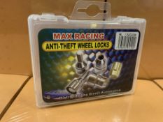 40 X BRAND NEW MAX RACING ANTI-THEFT WHEEL LOCKS