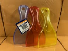 144 x NEW TESCO ICE SCRAPERS IN 4 DIFFERENT COLOURS