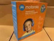 5 X BRAND NEW MOTOROLA SQUADS 200 PK KIDS WIRED HEADPHONES