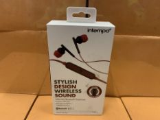 6 X BRAND NEW ITEMPO STYLISH DESIGN WIRELESS SOUND BLUETOOTH EARPHONES