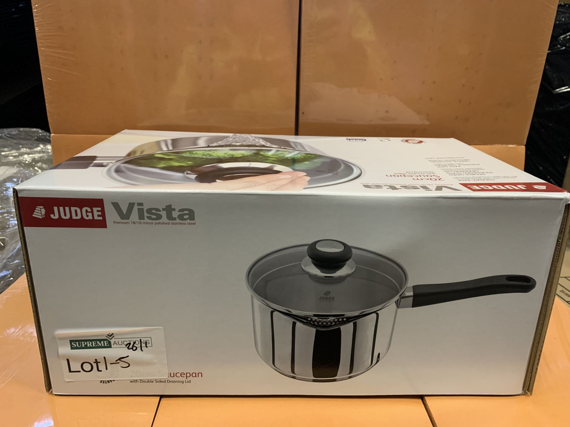 3 X BRAND NEW BOXED JUDGE VISTA 20XM SAUCEPANS IN 1 BOX