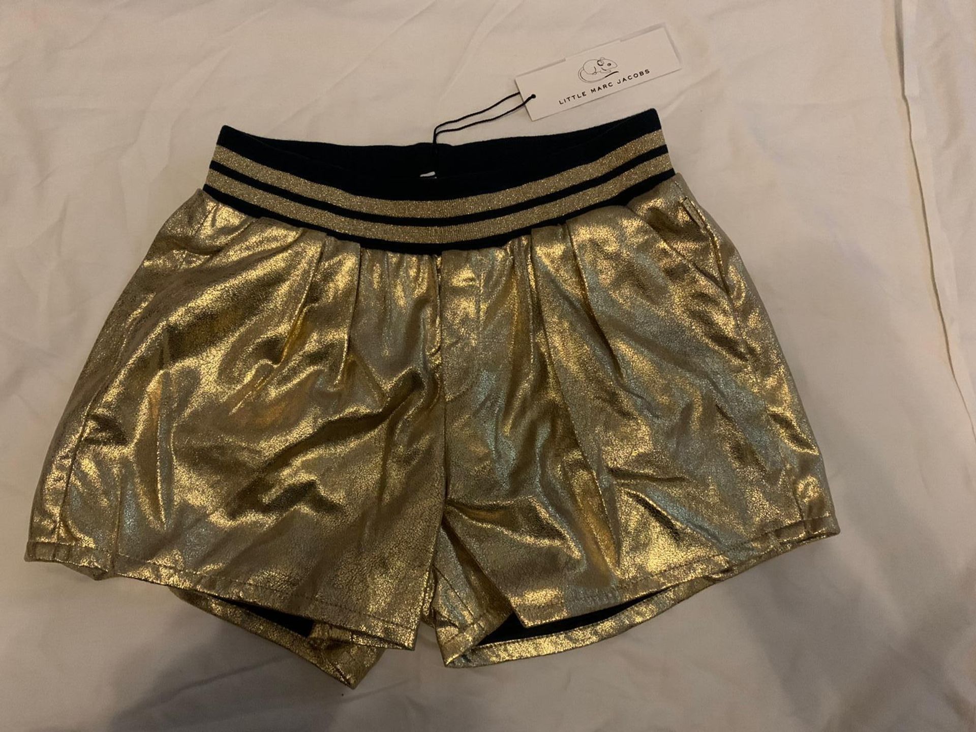 LITTLE MARC JACOBS GOLD SHORTS- AGE 12