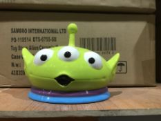 6 X DISNEY TOY STORY CERAMIC ALIEN MONEY BOX IN 1 BOX