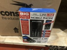 2 X BIG DIGIT LIFE LINE MOBIL PHONES