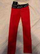 DKNY BRIGHT RED TRACKSUIT PANTS/LEGGINGS AGE - 8