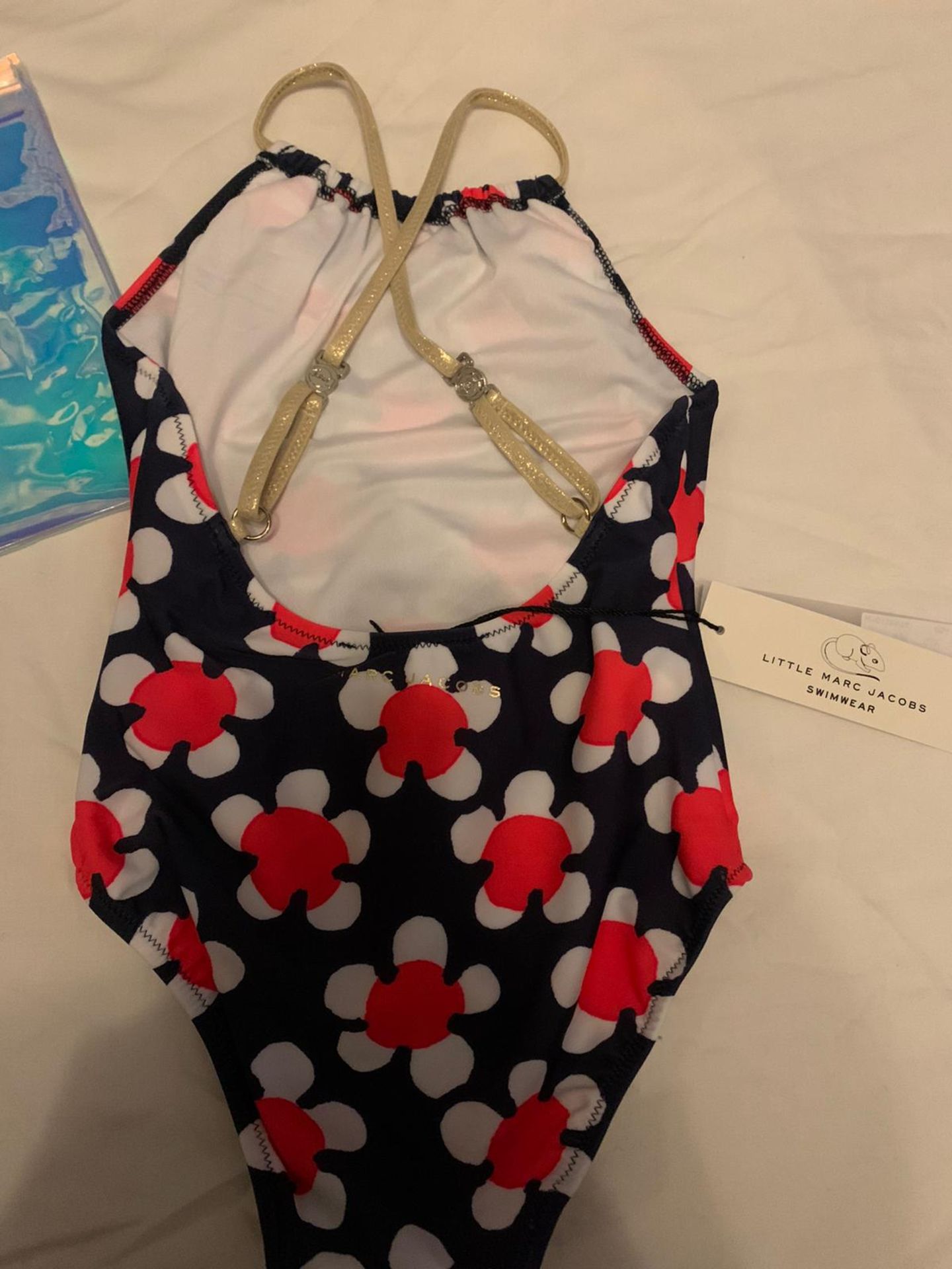 LITTLE MARC JACOBS FLORAL SWIMSUIT WITH WET BAG - AGE 5 - Image 3 of 4