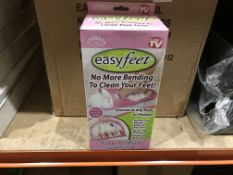 12 X EASYFEET CLEANS / EXFOLIATES AND MESSAGES IN 2 BOXES