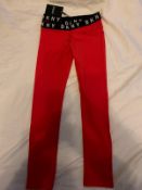 DKNY BRIGHT RED TRACKSUIT PANTS/LEGGINGS AGE - 16