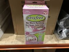 12 X EASYFEET CLEANS / EXFOLIATES AND MESSAGES IN 2 BOXES