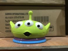 6 X DISNEY TOY STORY CERAMIC ALIEN MONEY BOX IN 1 BOX