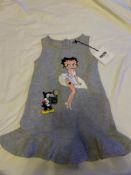 MOSCHINO BABY LIMITED EDITION BETTY BOOP JERSEY DRESS GREY - AGE 2