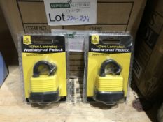 12 X TOOL TECH 40MM LAMINATED WEATHERPROOF PADLOCKS