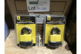 12 X TOOL TECH 40MM LAMINATED WEATHERPROOF PADLOCKS