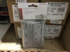 10 X PACKS OF 3 HAFELE 4X3" (102 X 76 MM ) BUTT HINDGES IN 2 BOXES