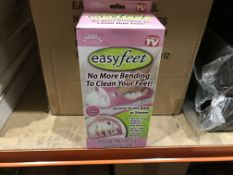 12 X EASYFEET CLEANS / EXFOLIATES AND MESSAGES IN 2 BOXES