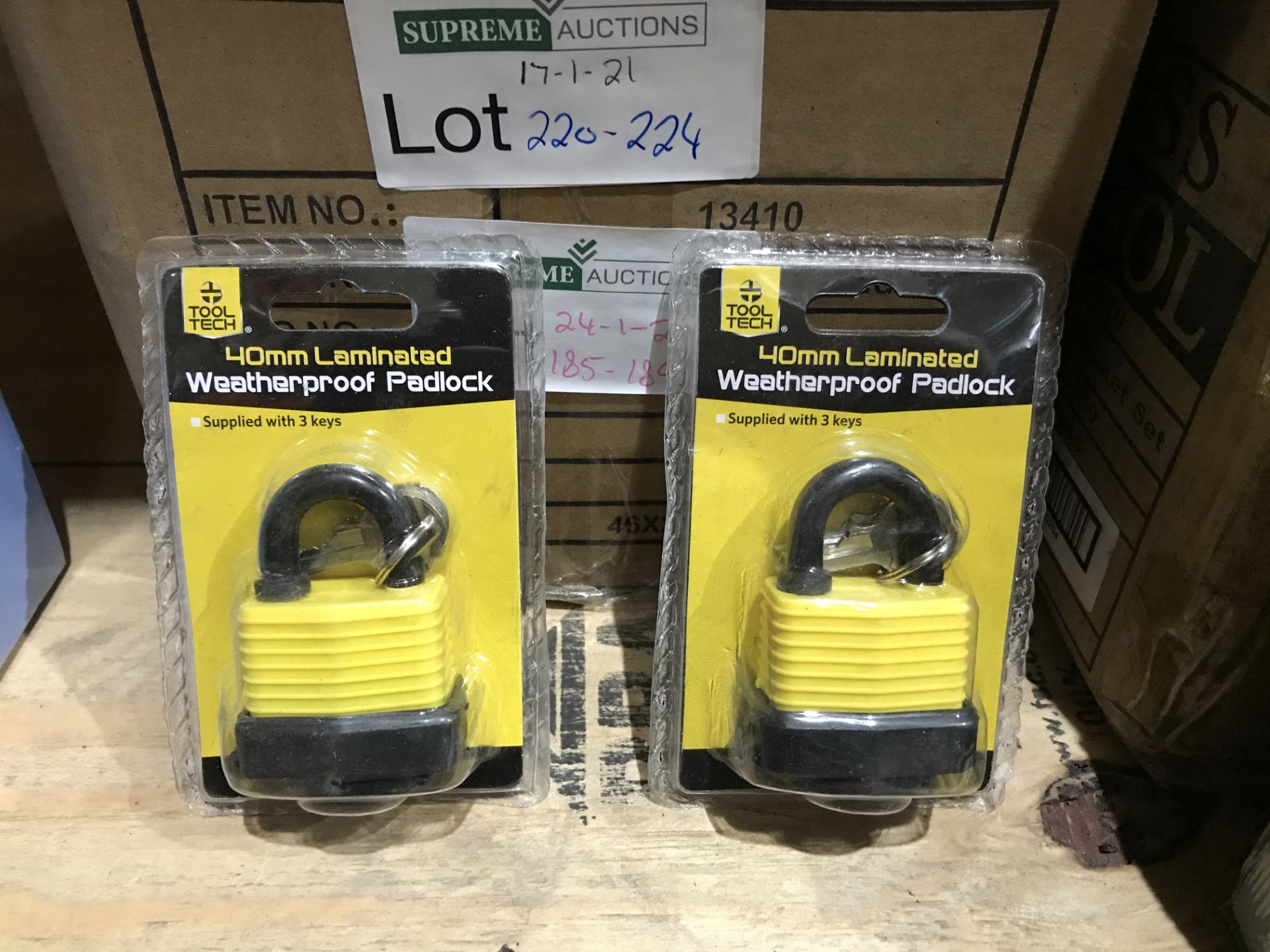 12 X TOOL TECH 40MM LAMINATED WEATHERPROOF PADLOCKS