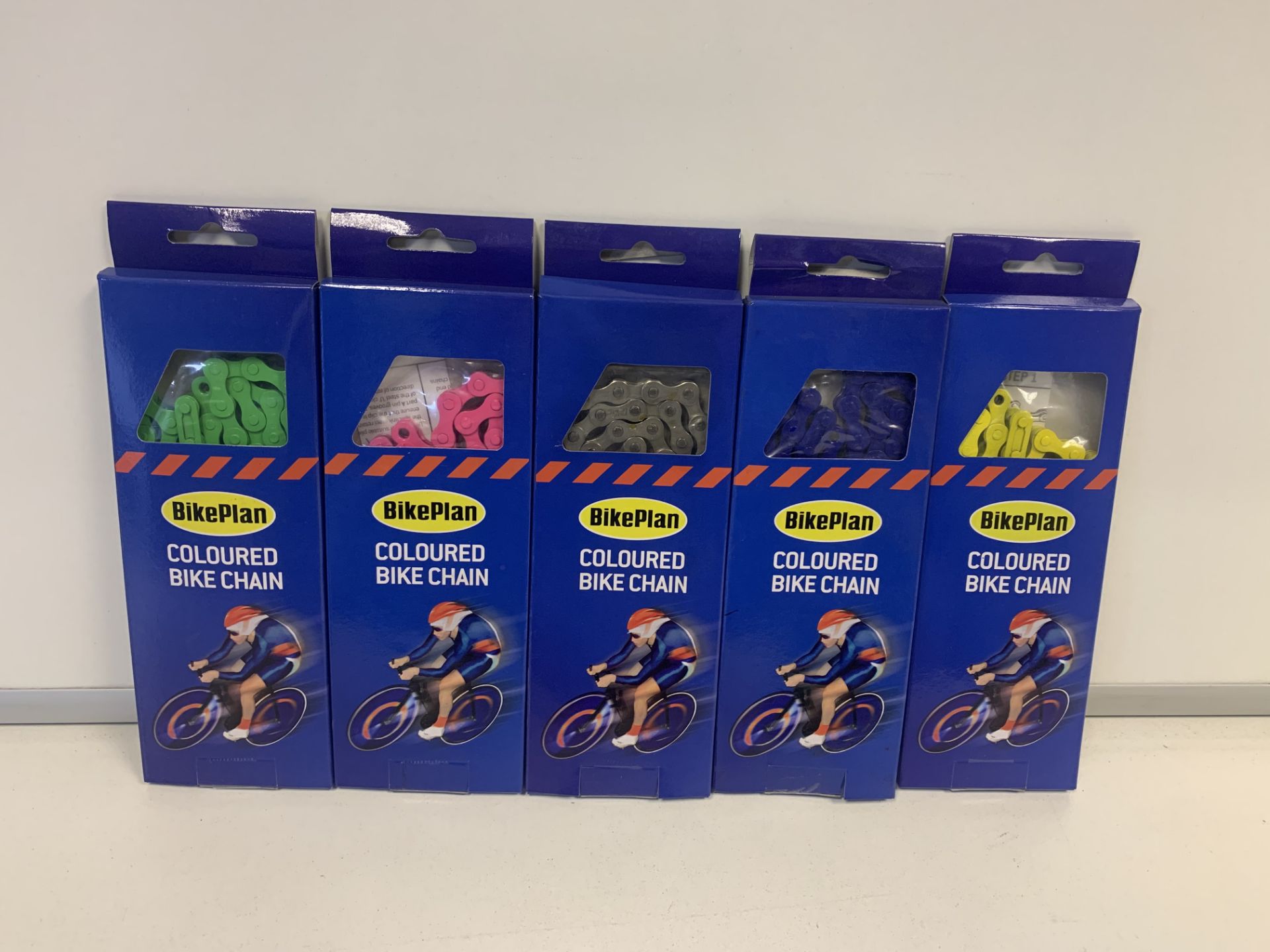 50 X BRAND NEW BIKE PLAN COLOURED BIKE CHAINS YELLOW