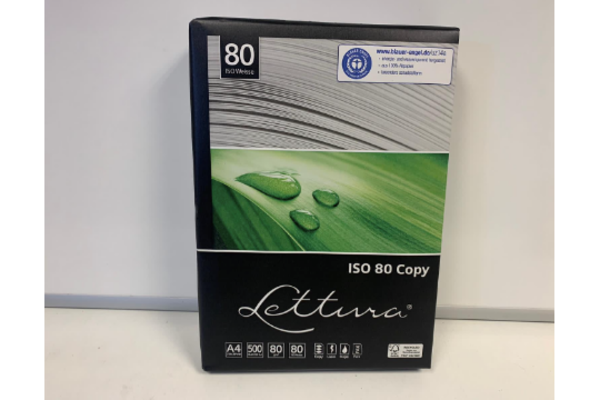 20 x PACKS OF 500 LETTURA 80GSM A4 PAPER (10,000 SHEETS TOTAL) - Image 2 of 2
