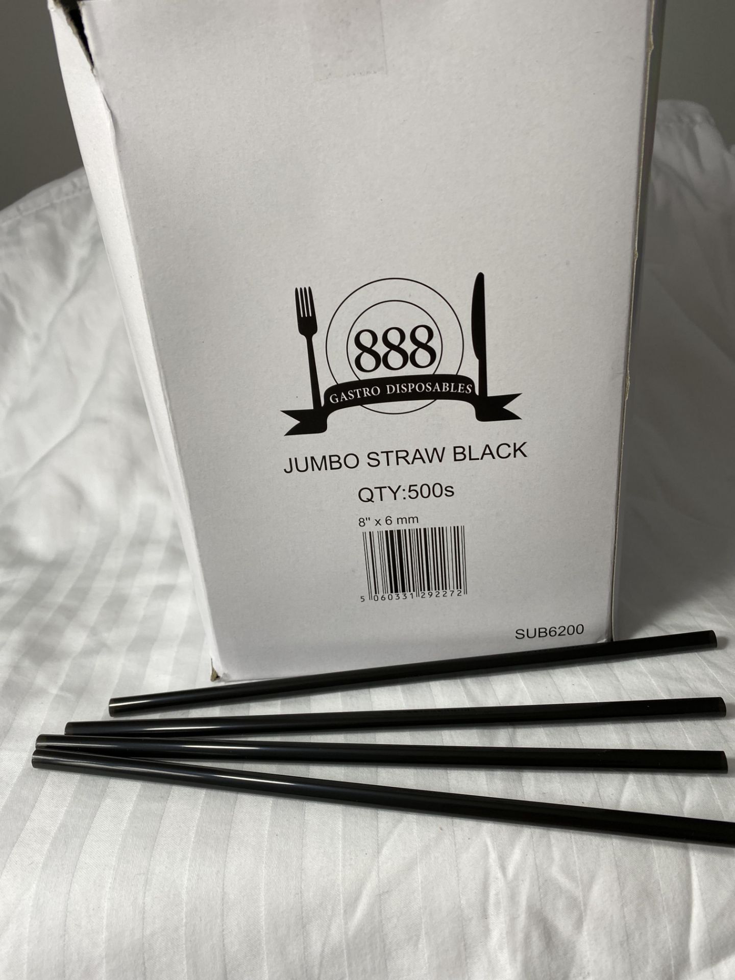 240000 X Jumbo Straw Black Straight 8" x 6mm in 24 boxes COLLECTION RADCLIFFE - Image 3 of 3