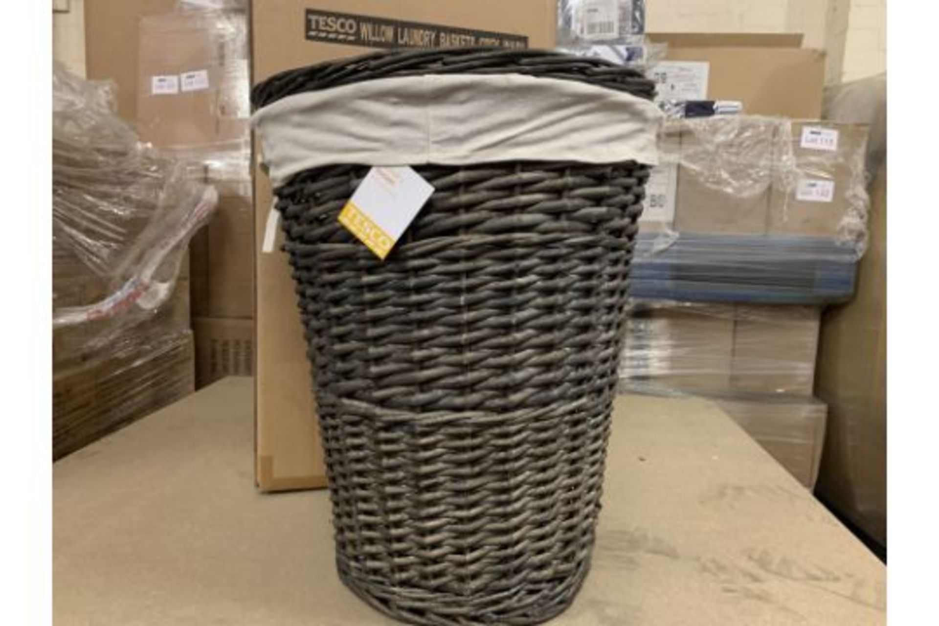 8 X BRAND NEW TESCO WICKER LAUNDRY BASKETS