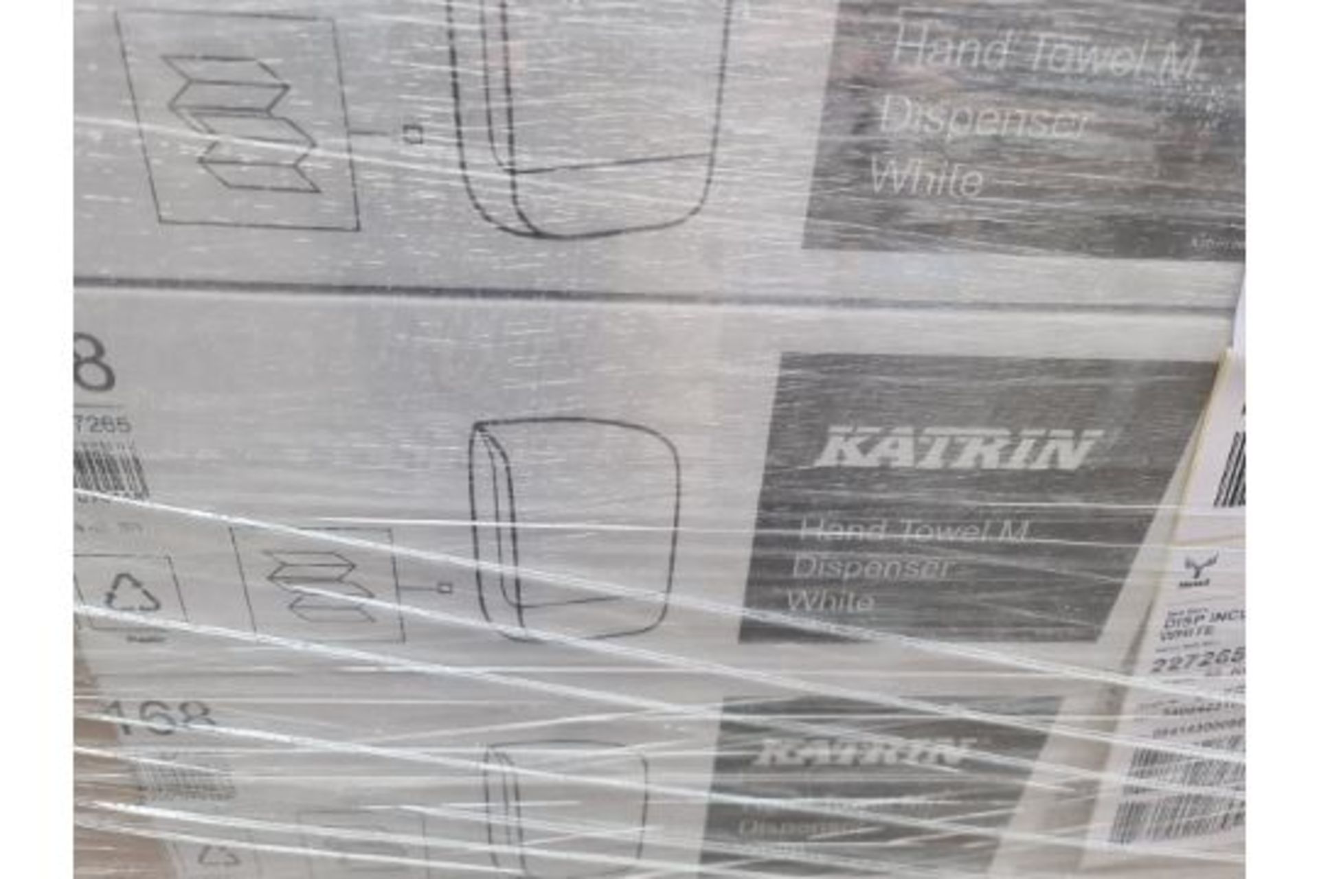 (J100) PALLET TO CONTAIN 35 x KATRIN HAND TOWEL DISPENSER WHITE