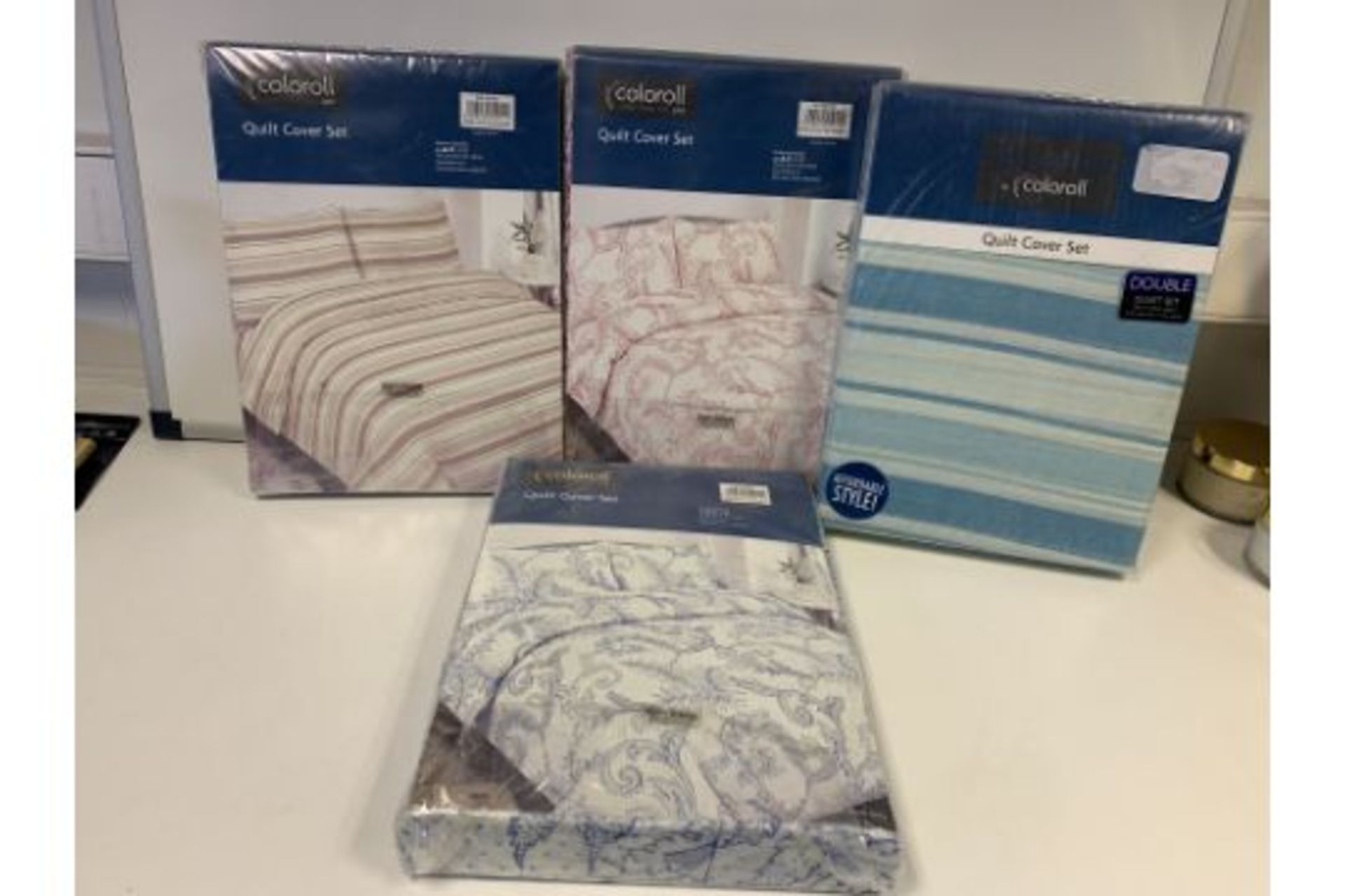 PALLET TO CONTAIN 100 X PACKAGED DOUBLE DUVET SETS (VARIOUS DESIGNS)