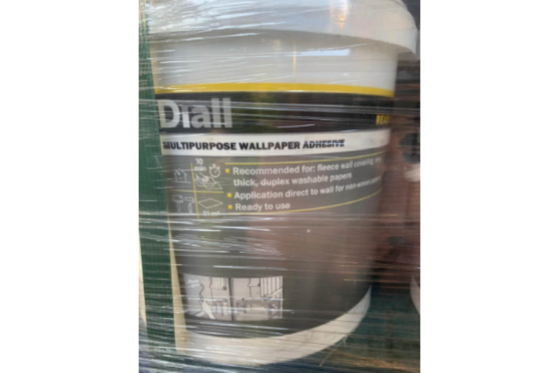PALLET TO CONTAIN 48 x 3.5kg TUBS OF READY MIX MULTI PURPOSE WALL PAPER ADHESIVE. RRP £15 PER TUB