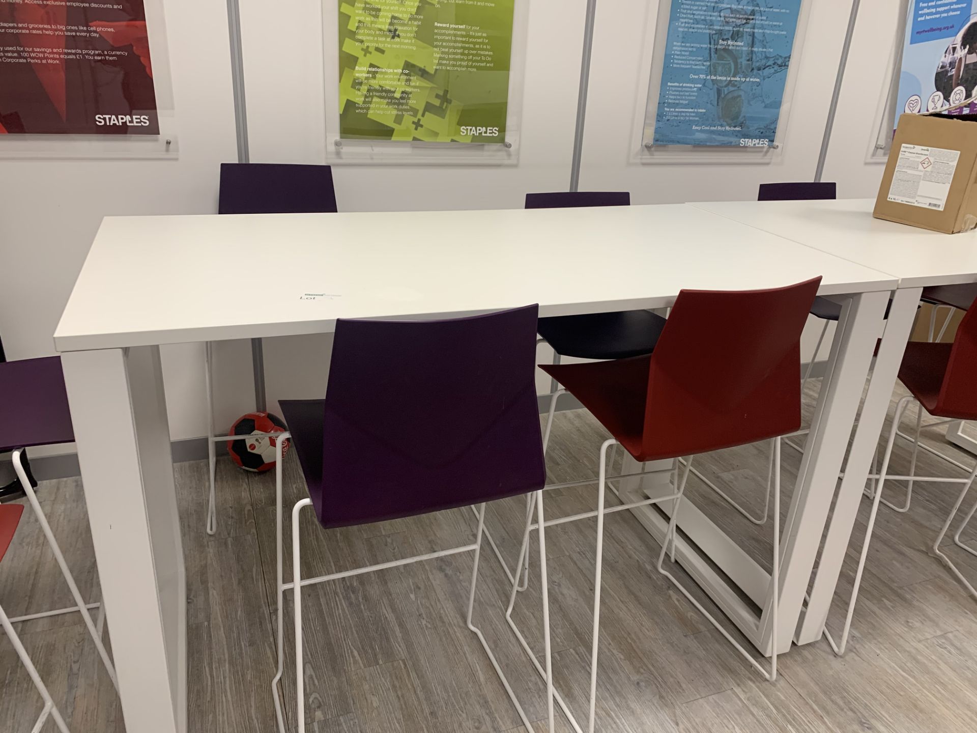 TALL BREAKFAST BAR TABLE WITH 6 STOOLS