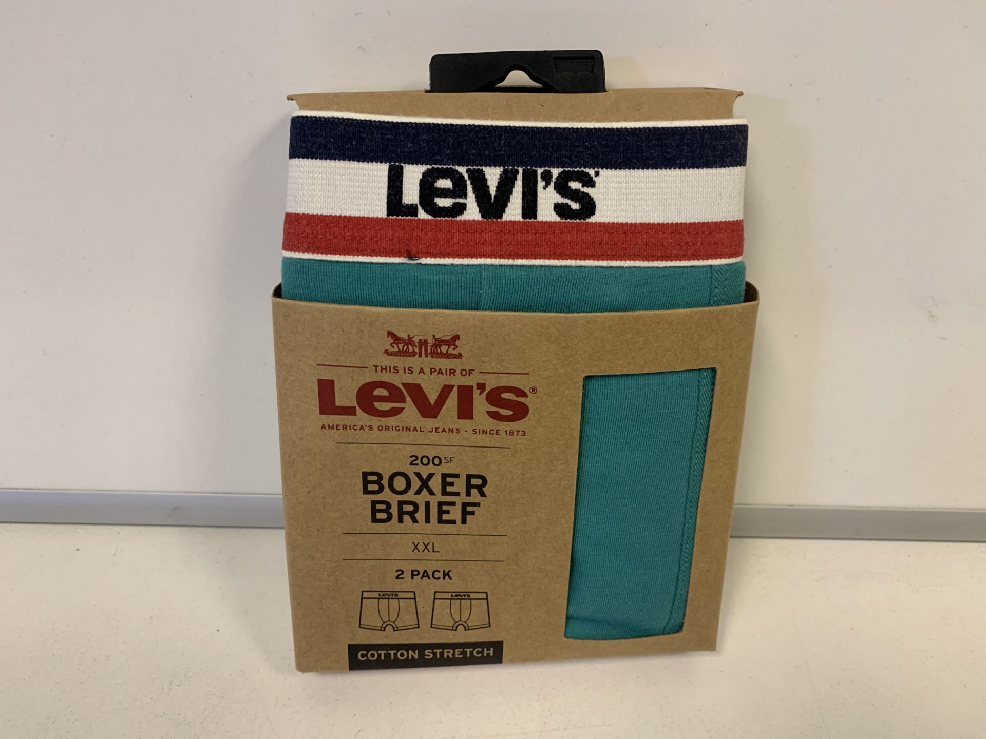 30 X BRAND NEW LEVI 2 PACK BOXER SHORTS GREEN SIZE 2XL
