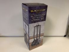 12 X BRAND NEW BOXED BLACKMOOR 6 PIECE NON SCRATCH HEAT RESISTANT UTENSIL SETS