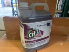 10 X BRAND NEW BOXED 5L CIF PRO FORMULA PROFESSIONAL 2 IN 1 KITCHEN CLEANER DISINFECTANT